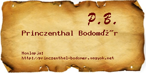 Princzenthal Bodomér névjegykártya